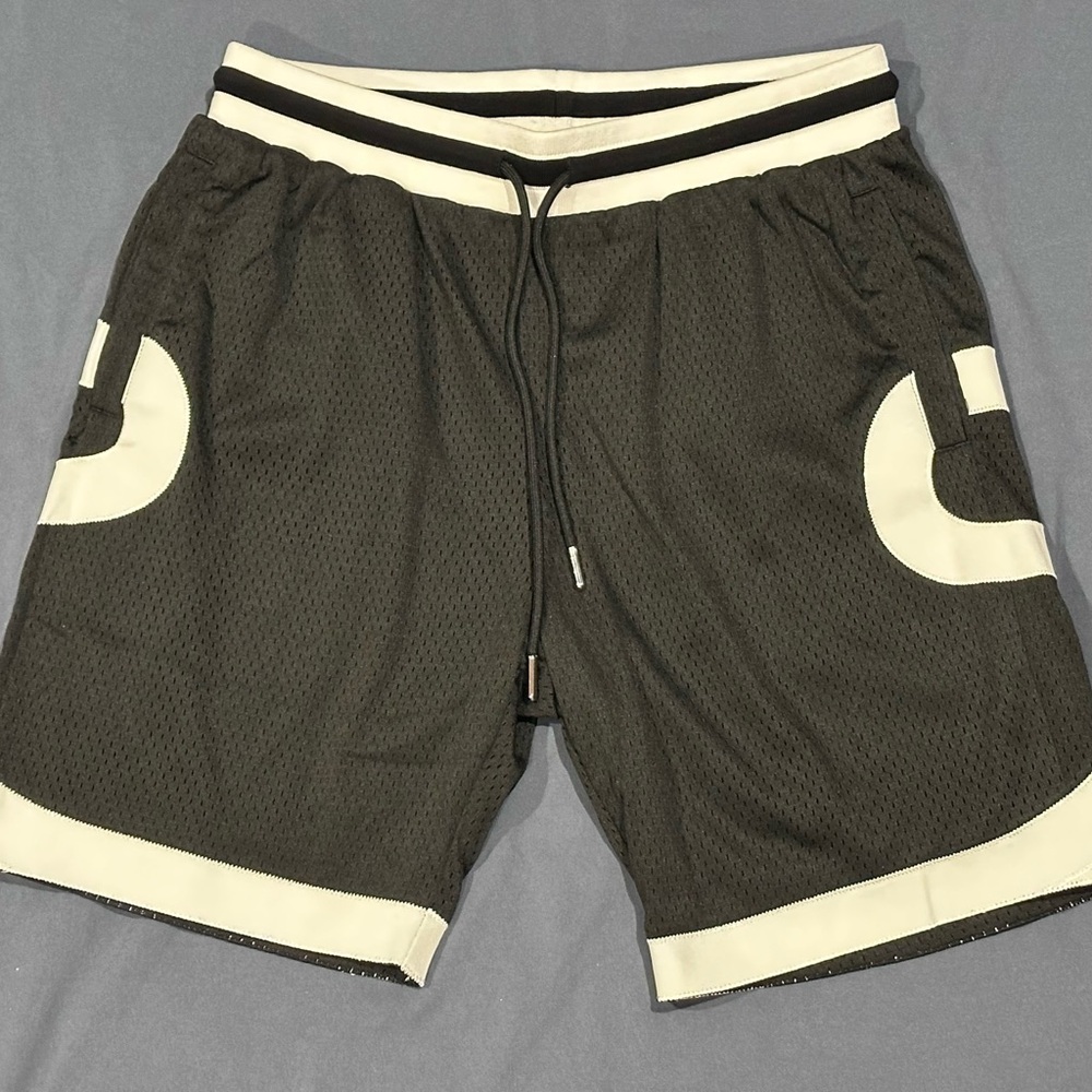 ASAALI JEAN CO. Black Mesh Basketball Shorts Size S